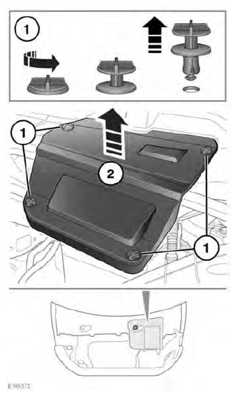 Left-side under bonnet cover
