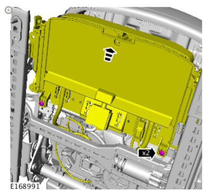 Front seat track motor (G1780401) removal and installation