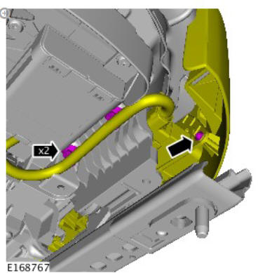 Front seat track motor (G1780401) removal and installation