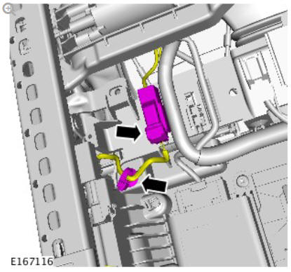 Front seat track motor (G1780401) removal and installation