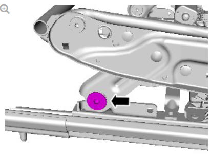 Front seat track motor (G1780401) removal and installation