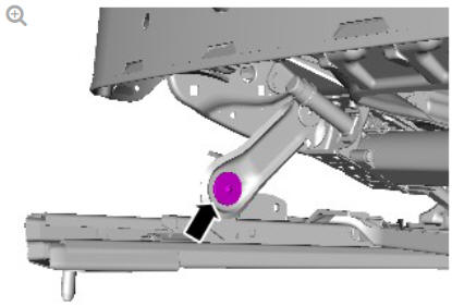 Front seat track motor (G1780401) removal and installation