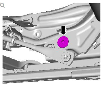Front seat track motor (G1780401) removal and installation