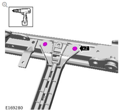 Front seat track motor (G1780401) removal and installation