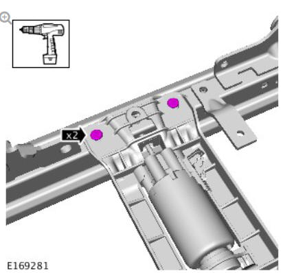 Front seat track motor (G1780401) removal and installation