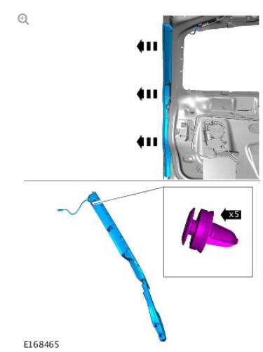 Body closures liftgate (G1785717) removal and installation