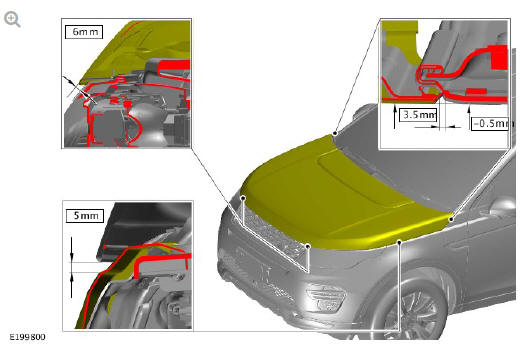 Vehicle specific information and tolerance checks hood alignment