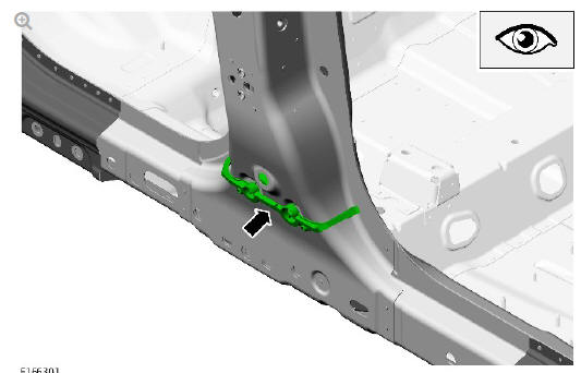 Side panel sheet metal repairs 'B' pillar outer panel (G1770904) - Removal