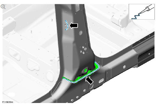 Side panel sheet metal repairs 'B' pillar outer panel (G1770904) - Installation