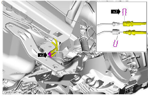 Uni-body, subframe and mounting system rear subframe - AWD (G1779461) - Removal