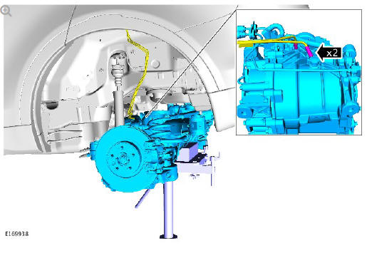 Uni-body, subframe and mounting system rear subframe - AWD (G1779461) - Removal