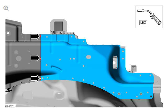 Front end sheet metal repairs fender apron panel front section (G1775681) - Installation