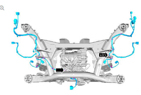 Uni-body, subframe and mounting system rear subframe - AWD (G1779461) - Removal