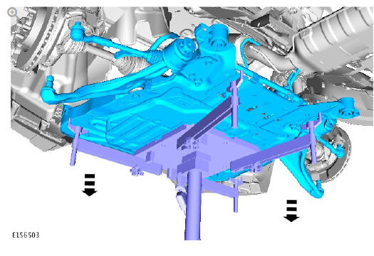 Uni-body, subframe and mounting system front subframe (G2028440) - Removal 