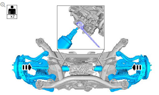 Uni-body, subframe and mounting system rear subframe - AWD (G1779461) - Installation