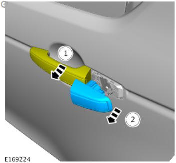 Exterior rear door handle (G1794533) removal and installation