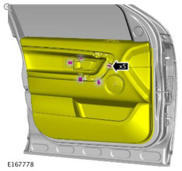 Interior trim and ornamentation rear door trim panel (G1785134) removal and installation
