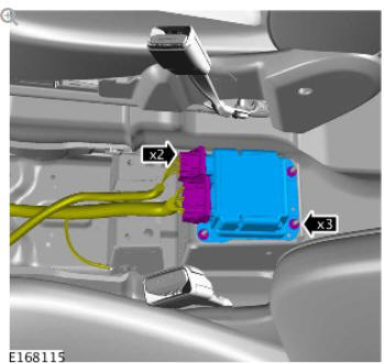 Supplemental restraint system restraints control module (G1785536) removal and installation