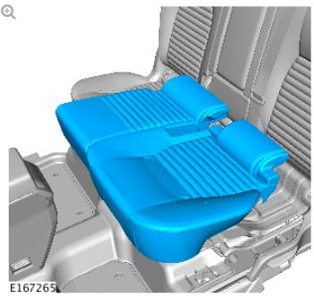 Rear center safety belt retractor (G1808246) - Removal