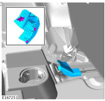Rear center safety belt retractor (G1808246) - Removal