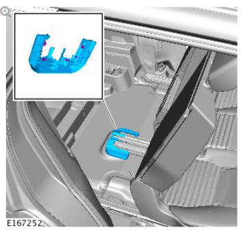 Rear center safety belt retractor (G1808246) - Removal