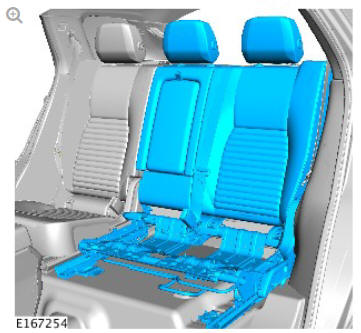 Rear center safety belt retractor (G1808246) - Removal