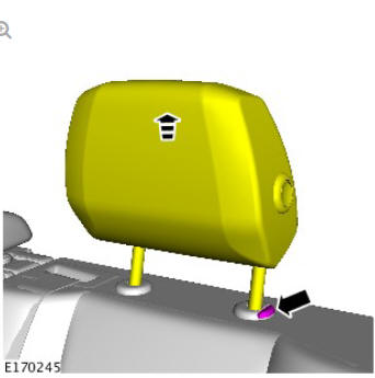 Rear center safety belt retractor (G1808246) - Removal