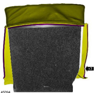 Rear center safety belt retractor (G1808246) - Removal