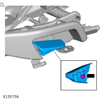 Rear center safety belt retractor (G1808246) - Removal