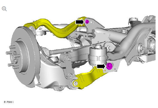 Uni-body, subframe and mounting system rear subframe - AWD (G1779461) - Removal