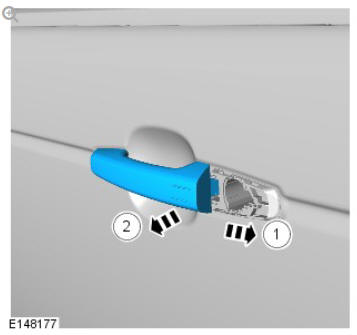 Exterior front door handle (G1794532) removal and installation