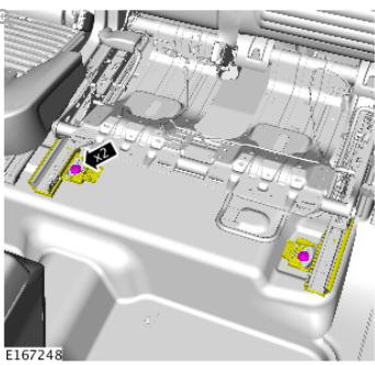 Rear center safety belt buckle (G1780795) removal and installation