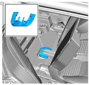 Rear center safety belt buckle (G1780795) removal and installation