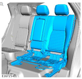 Rear center safety belt buckle (G1780795) removal and installation