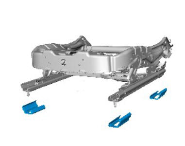 Front row seat track - vehicles with- power seats (G1780408) removal and installation