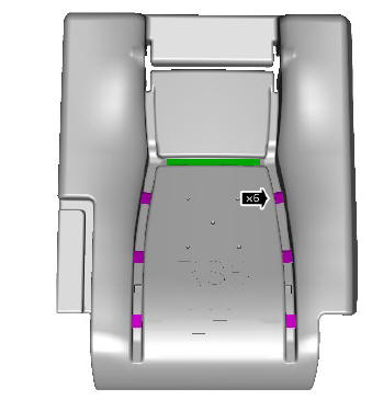 Third row seat backrest cover (G1808263) removal and installation