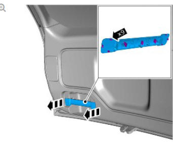 Interior trim and ornamentation liftgate trim panel (G1785262) removal and installation