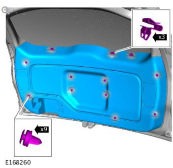 Interior trim and ornamentation liftgate trim panel (G1785262) removal and installation