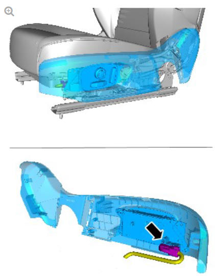 Front row seat track - vehicles with- power seats (G1780408) removal and installation