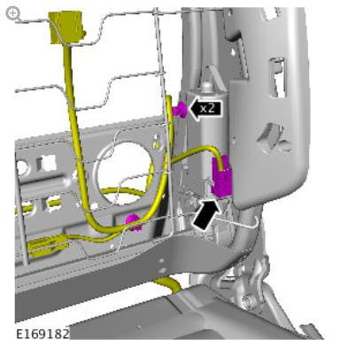 Front row seat track - vehicles with- power seats (G1780408) removal and installation