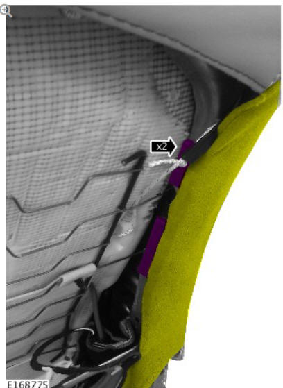 Front row seat backrest cover - vehicles with- power seats (G1780396) removal and installation