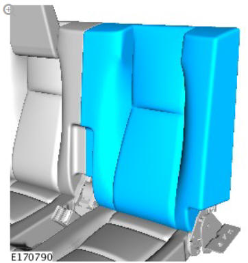Third row seat backrest cover (G1808263) removal and installation