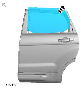 Rear door window glass (G1805067) removal and installation