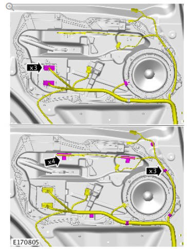 Rear door window regulator and motor (G1805068) removal and installation