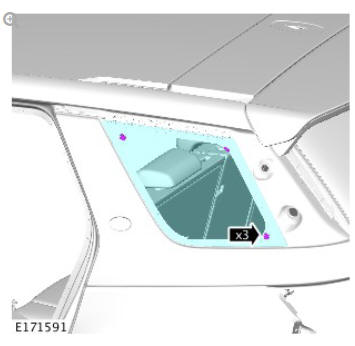 Rear quarter window glass (G1805069) removal and installation