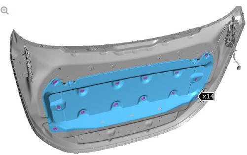 Pedestrian protection system pedestrian protection system airbag (G2158917) removal and installation