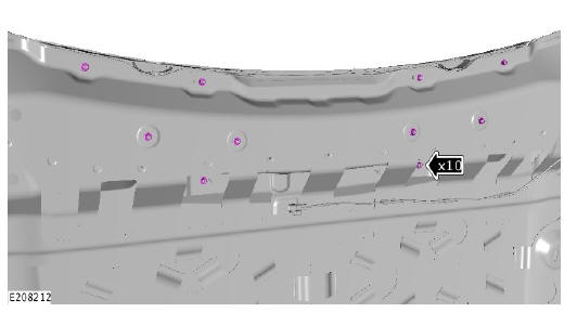 Pedestrian protection system pedestrian protection system airbag (G2158917) removal and installation