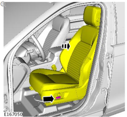 Front row seat - vehicles with- power seats (G1780390) removal and installation