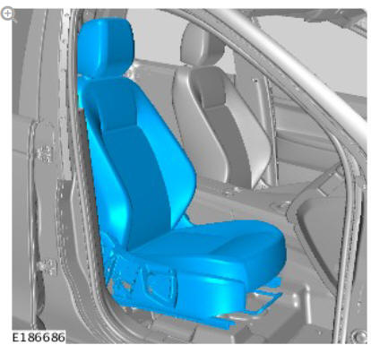 Front row seat - vehicles with- power seats (G1780390) removal and installation