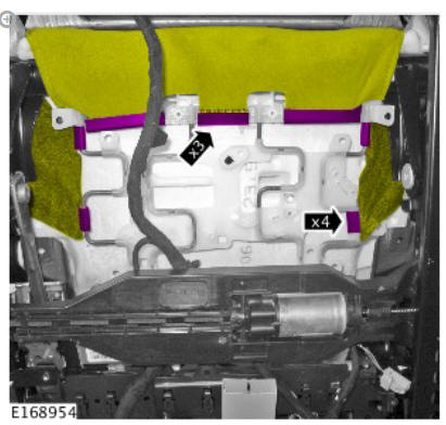 Front row seat track - vehicles with- power seats (G1780408) removal and installation